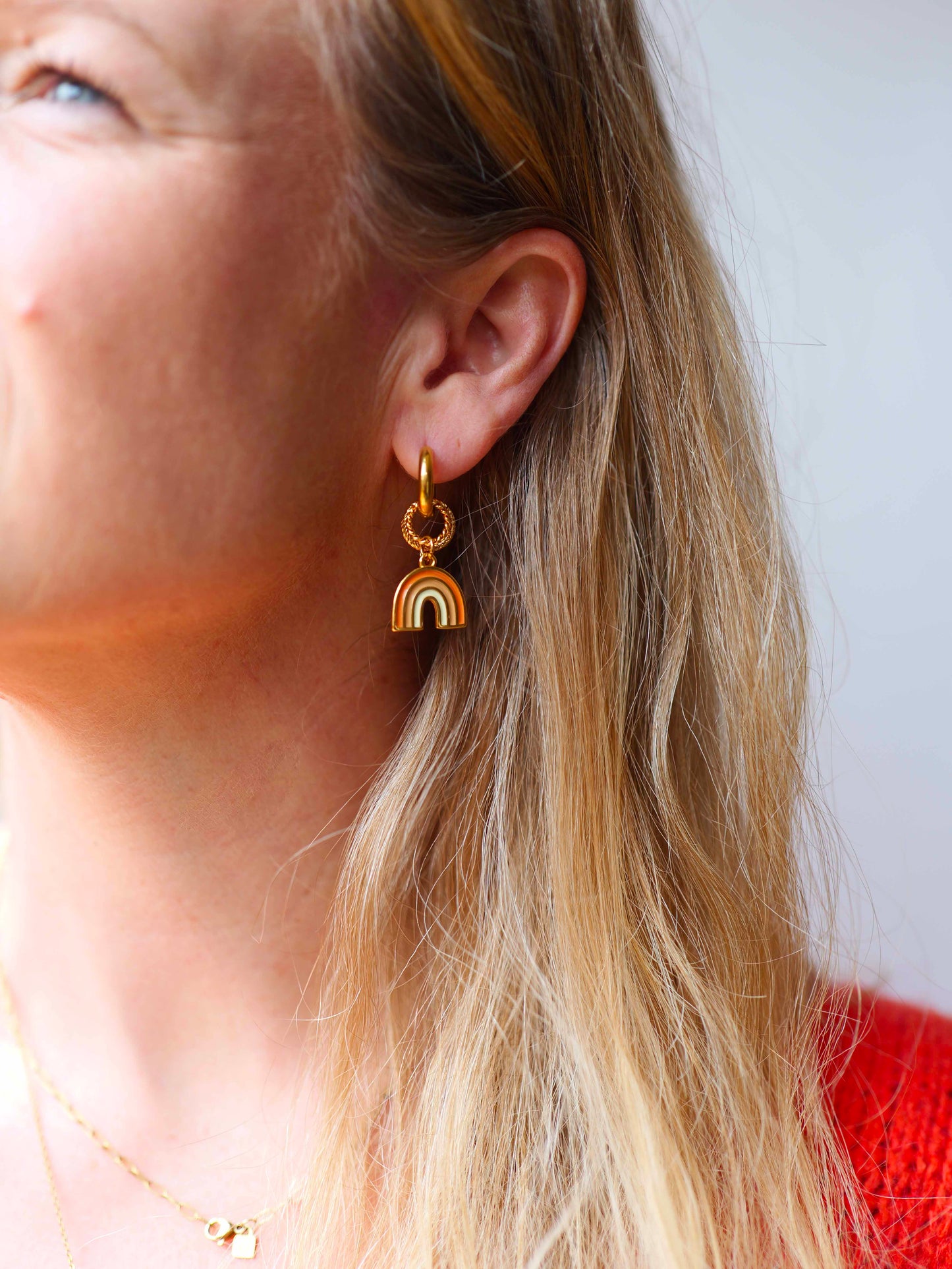 Boucles d'oreilles créoles Rainbow Crush - orange
