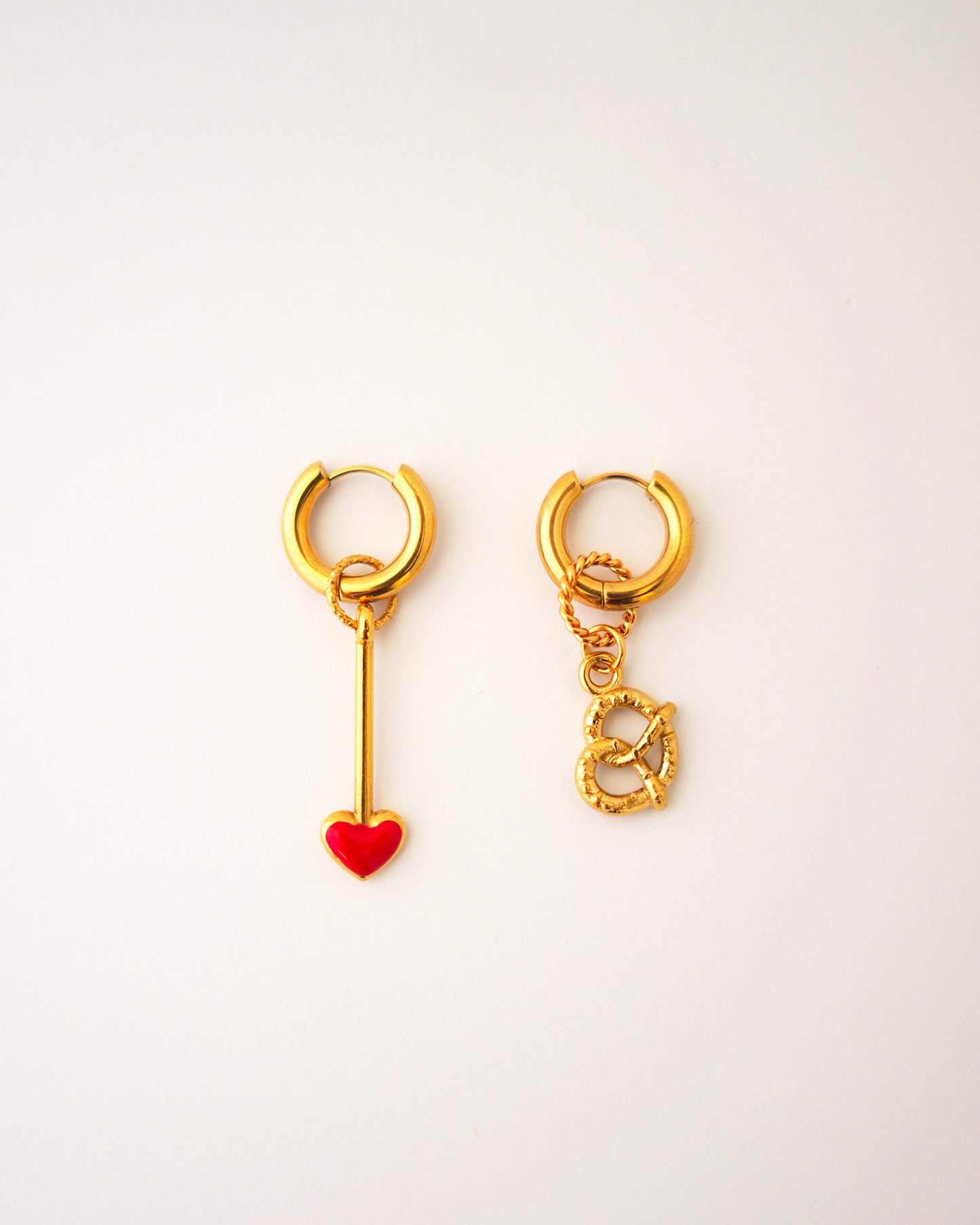 boucles d'oreilles créoles salty love rouge