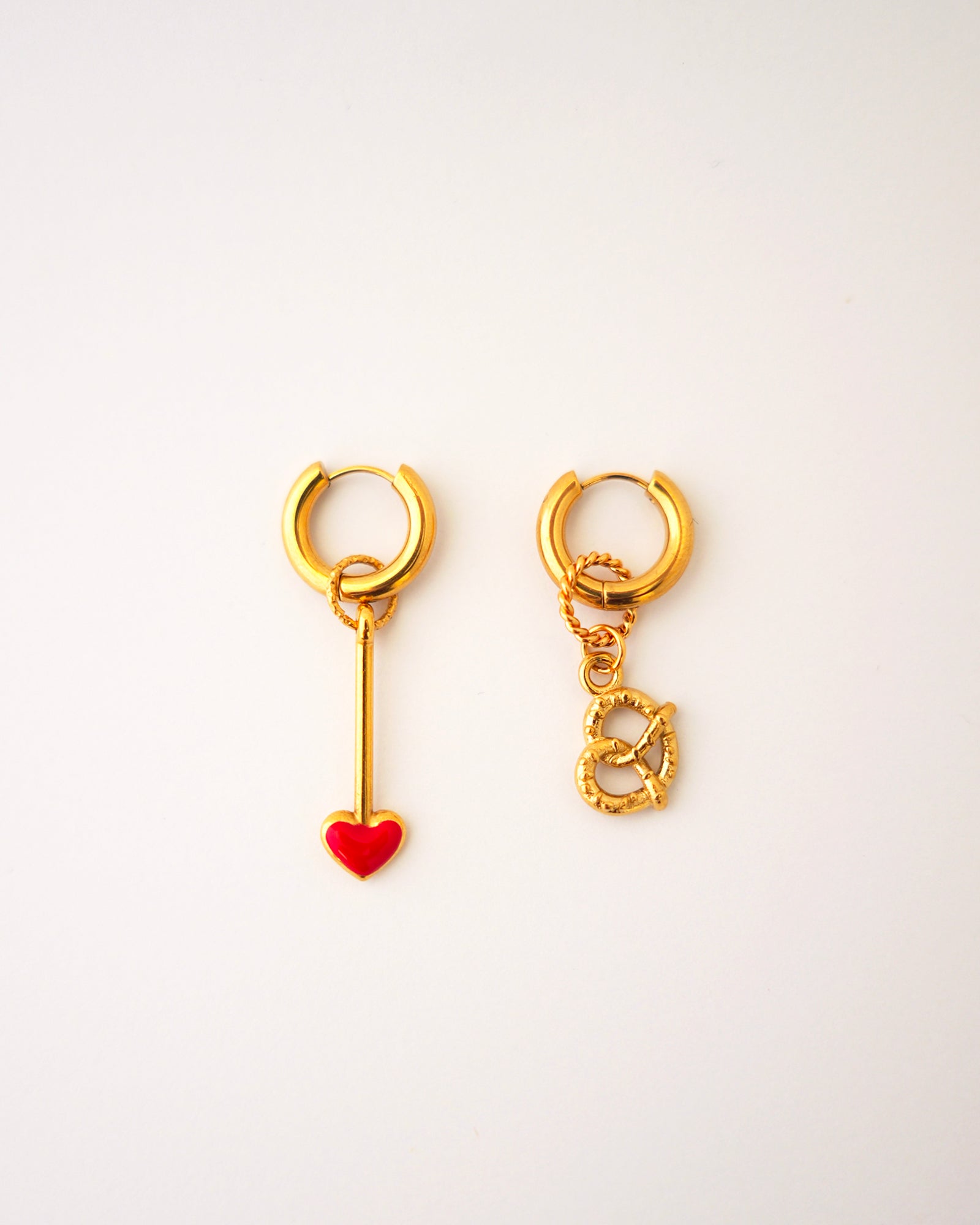 boucles d'oreilles créoles salty love rouge