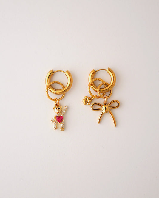 boucles d'oreilles Teddy knot doré