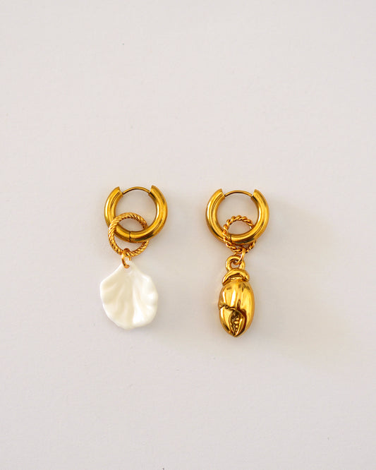 boucles d'oreilles éteinte marine