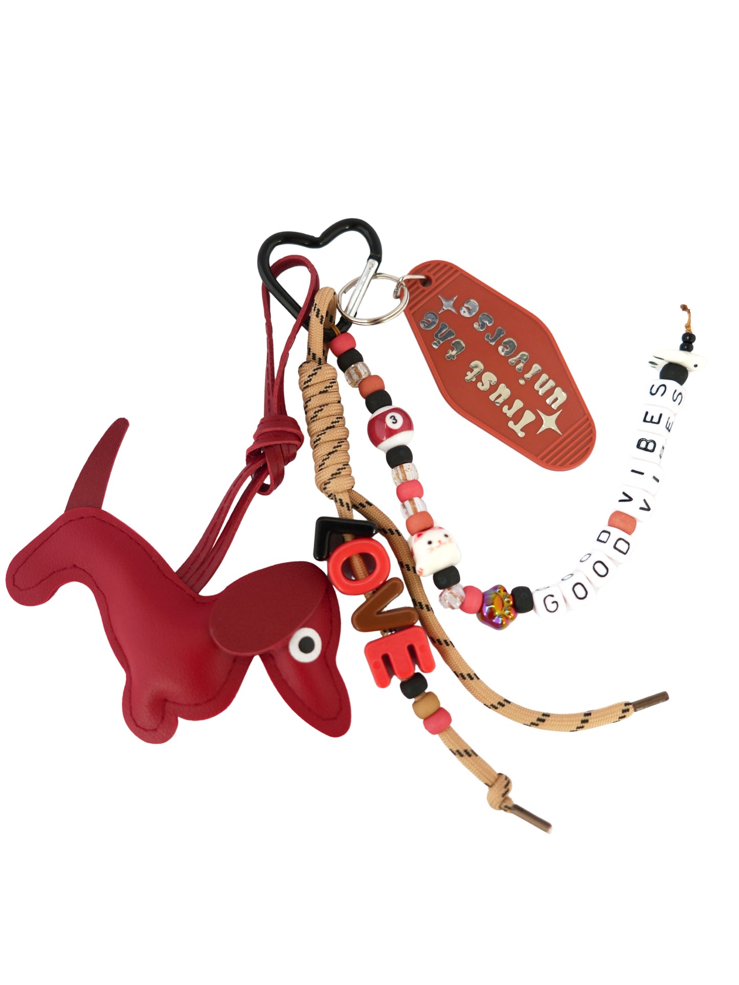 grigri de sac chien - rouge bordeaux