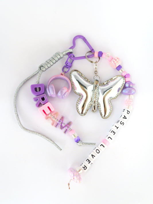 grigri sac papillon argent